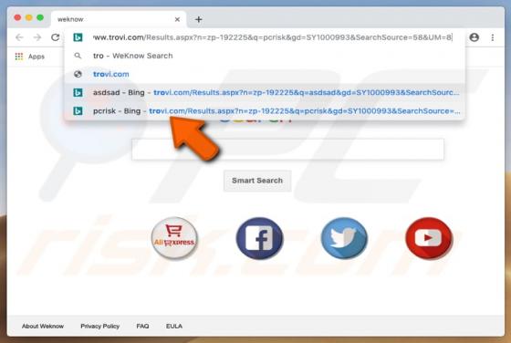 Redireccionamiento a Trovi.com (Mac)