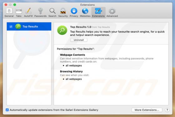 Software publicitario Top Results (Mac)