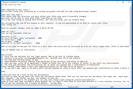Cibersecuestro Basilisque Locker